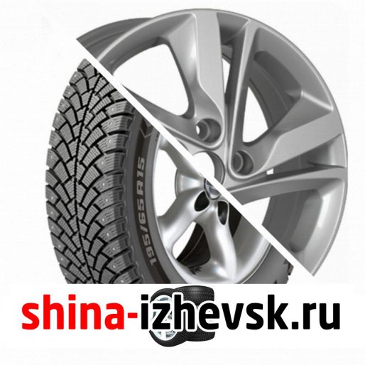 Колесо в сборе BF Goodrich G Force Stud 205/55 R16 Q 94 + Tech Line 650 6.5xR16 5×114.3 ET50 DIA67.1 Серебристый в Ижевске